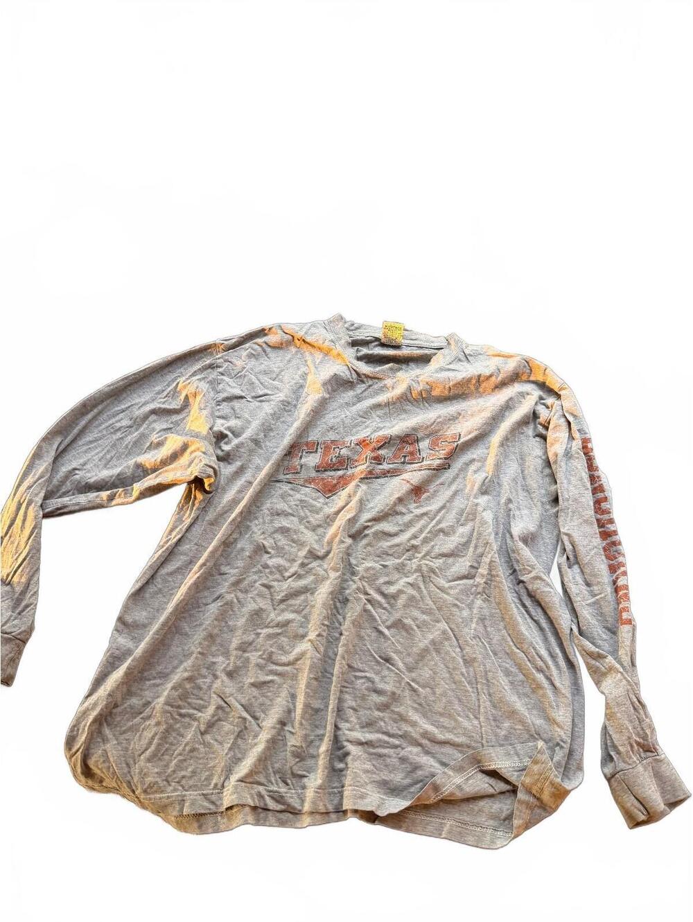 Vintage Soffe XXL Gray 100% Cotton Texas Longhorn Long sleeve
